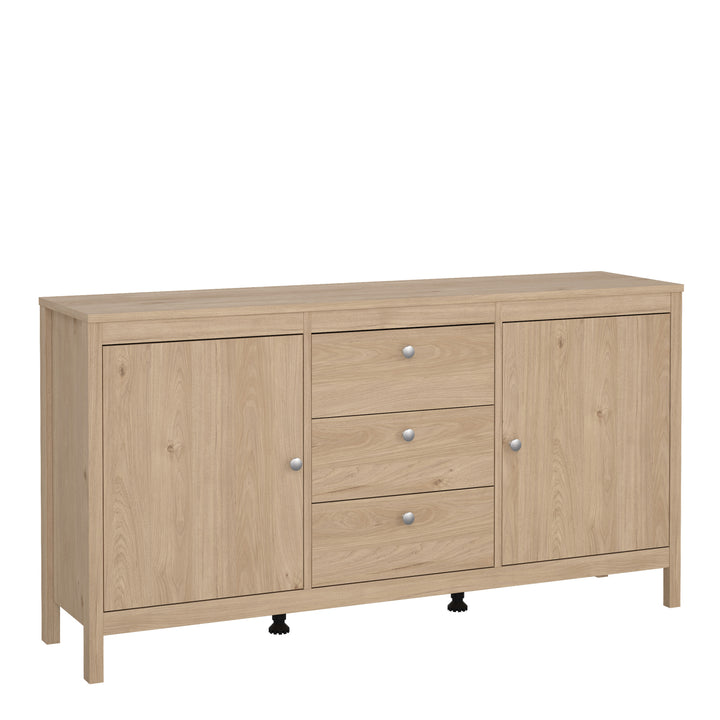 Madrid Sideboard 2 Doors + 3 Drawers in Jackson Hickory Oak - TidySpaces