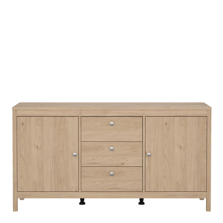 Madrid Sideboard 2 Doors + 3 Drawers in Jackson Hickory Oak - TidySpaces