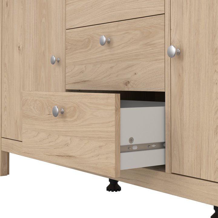 Madrid Sideboard 2 Doors + 3 Drawers in Jackson Hickory Oak - TidySpaces