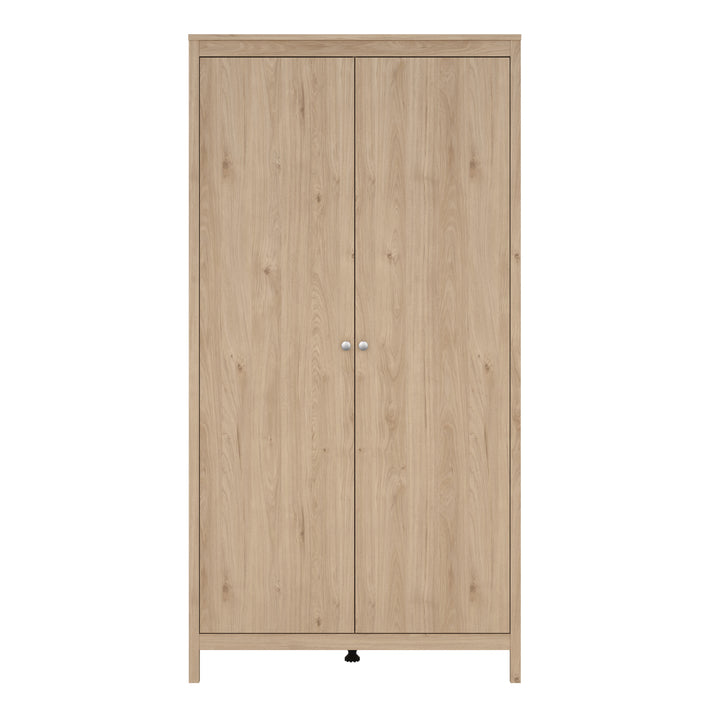 Madrid Wardrobe with 2 Doors in Jackson Hickory Oak - TidySpaces