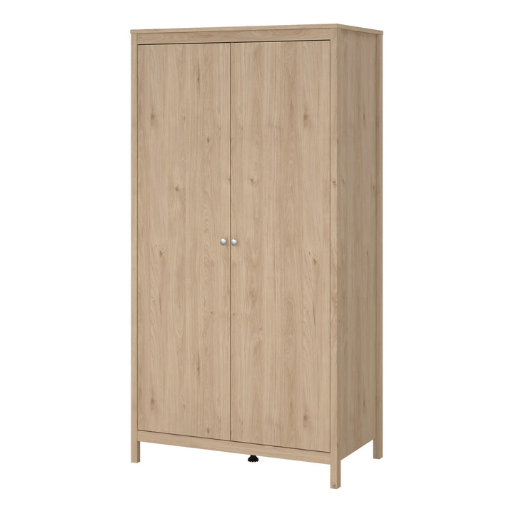 Madrid Wardrobe with 2 Doors in Jackson Hickory Oak - TidySpaces