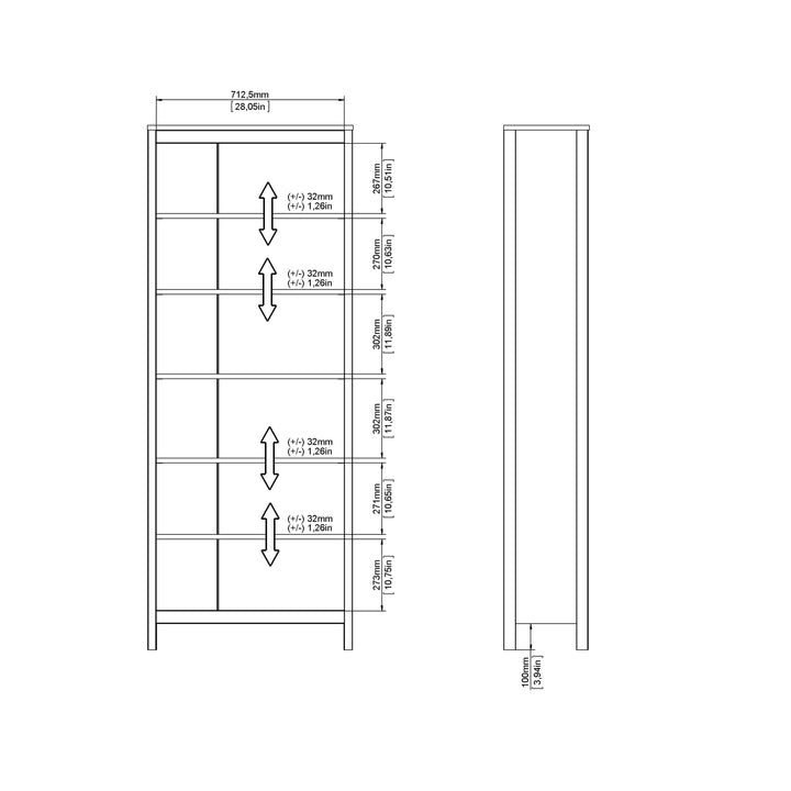 Madrid Bookcase in Jackson Hickory Oak - TidySpaces