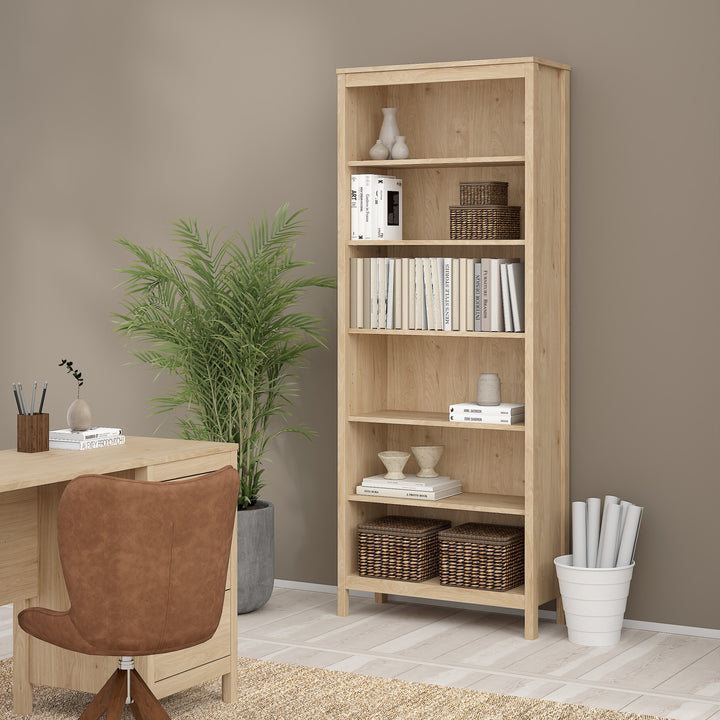 Madrid Bookcase in Jackson Hickory Oak - TidySpaces