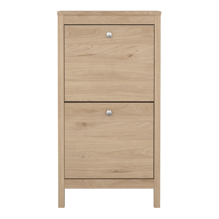Madrid Shoe Cabinet 2 Flap Doors in Jackson Hickory Oak - TidySpaces