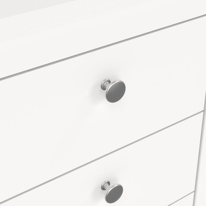 Madrid Bedside Table 3 Drawers in White - TidySpaces
