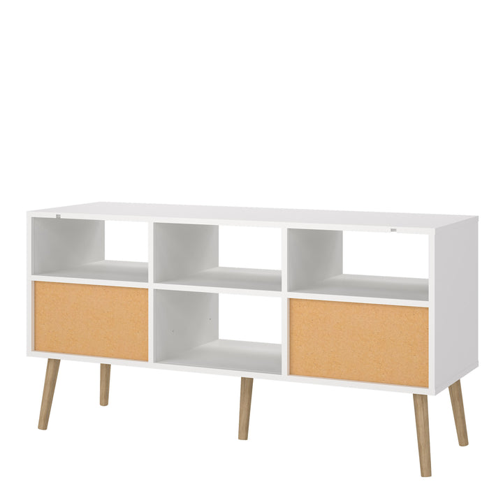 Cumbria TV-Unit 2 Drawers White - TidySpaces