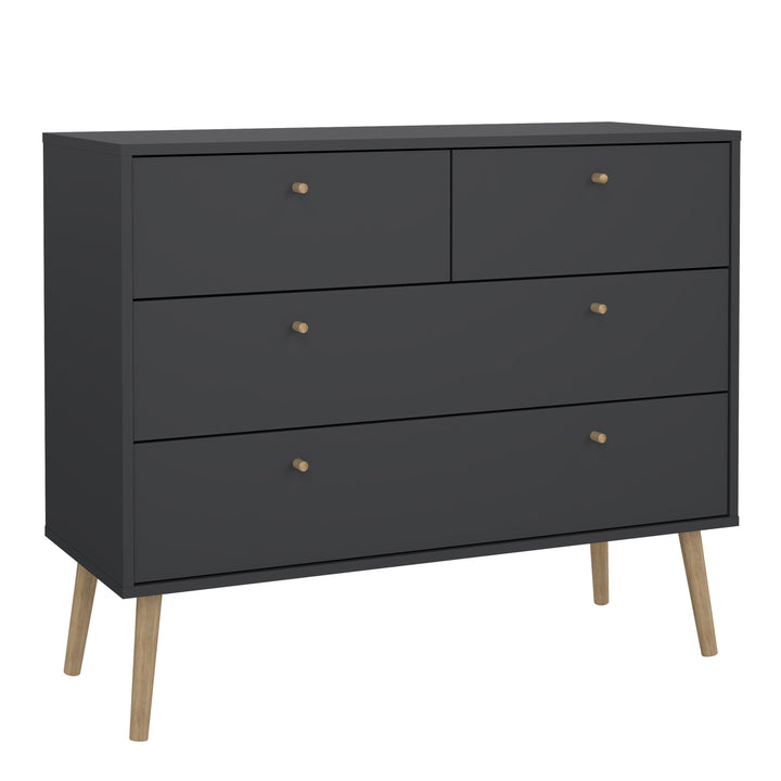 Cumbria Chest 2 + 2 Drawers Dark Grey - TidySpaces