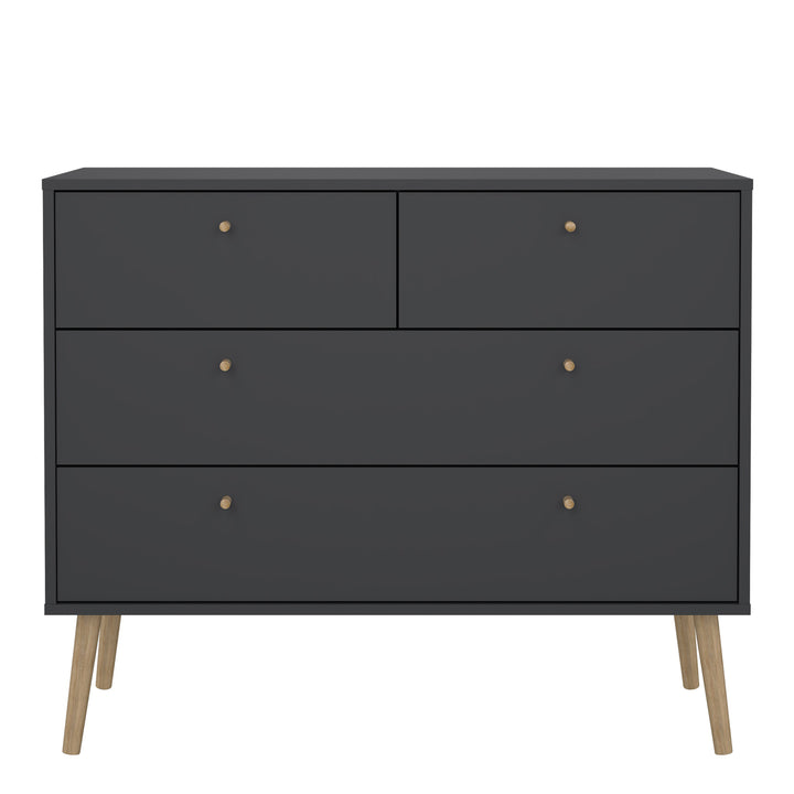Cumbria Chest 2 + 2 Drawers Dark Grey - TidySpaces