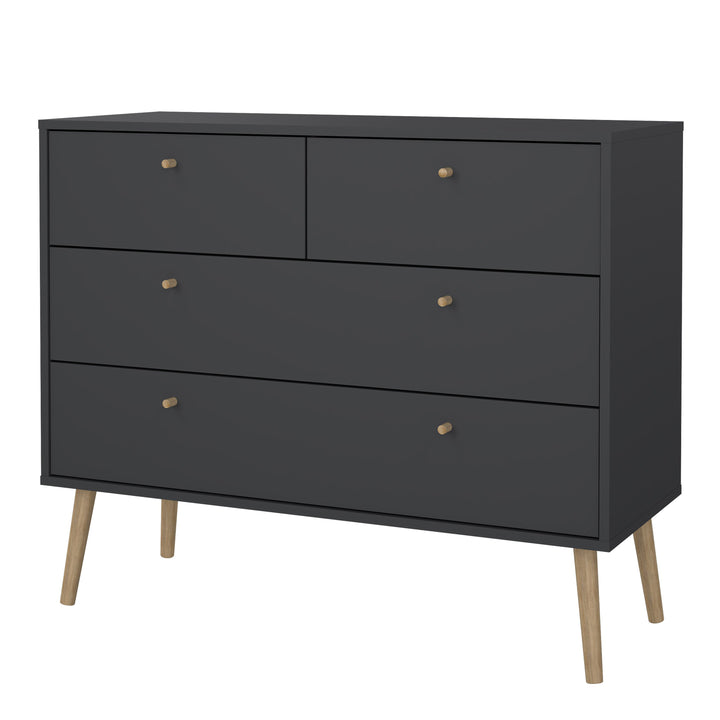 Cumbria Chest 2 + 2 Drawers Dark Grey - TidySpaces