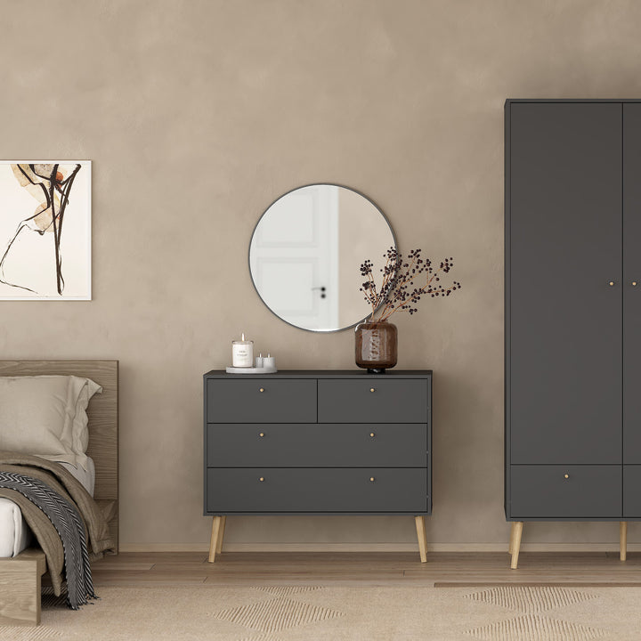 Cumbria Chest 2 + 2 Drawers Dark Grey - TidySpaces