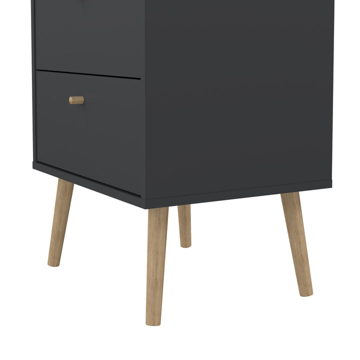 Cumbria Chest 5 Drawers Dark Grey - TidySpaces