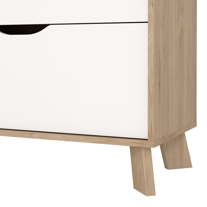 Ikast Chest 3 Drawers in Jackson Hickory and White - TidySpaces