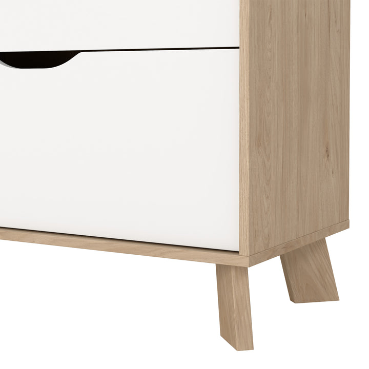 Ikast 6 Drawers Double Dresser in Jackson Hickory and White - TidySpaces