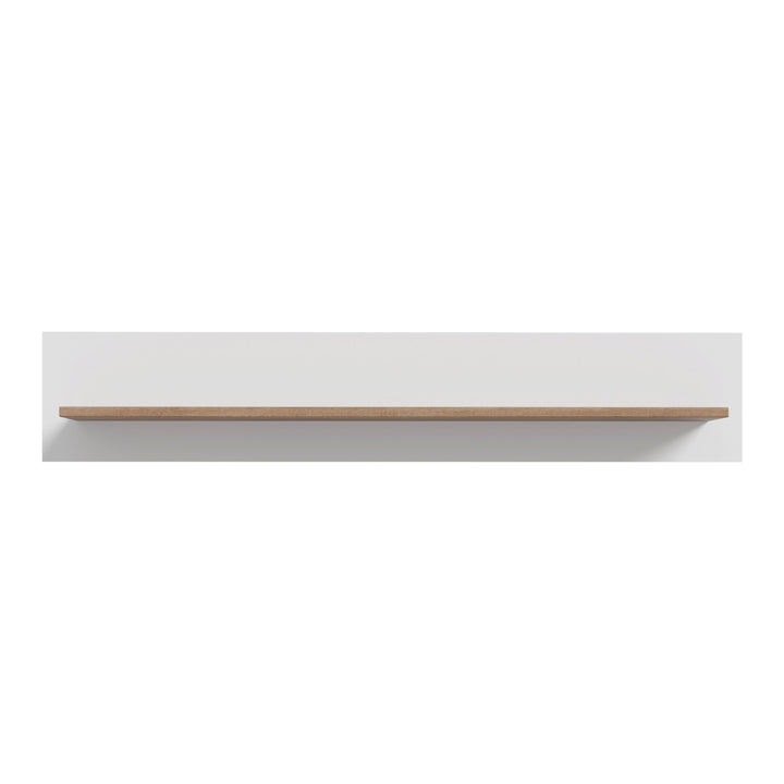 Wensley Wall Shelf in Light Grey and Oak - TidySpaces