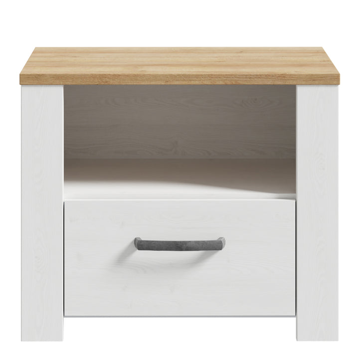 Bohol 1 Drawer Bedside I n Navy Oak - TidySpaces