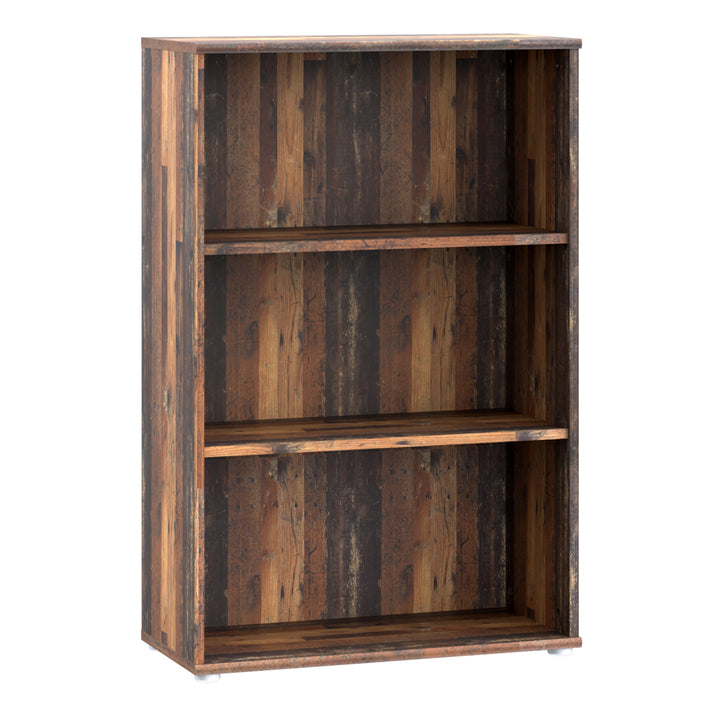 Essential Tall Wide 2 Shelf Bookcase in Vintage Oak - TidySpaces