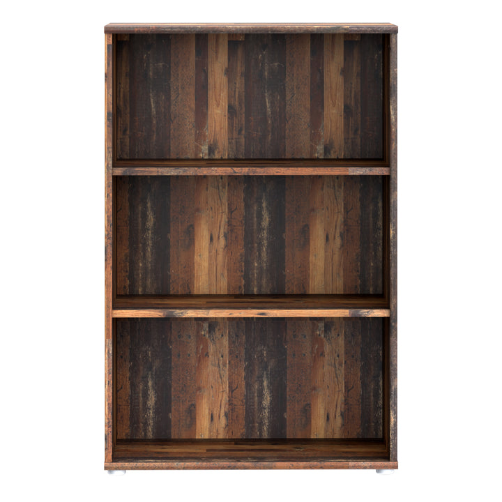 Essential Tall Wide 2 Shelf Bookcase in Vintage Oak - TidySpaces