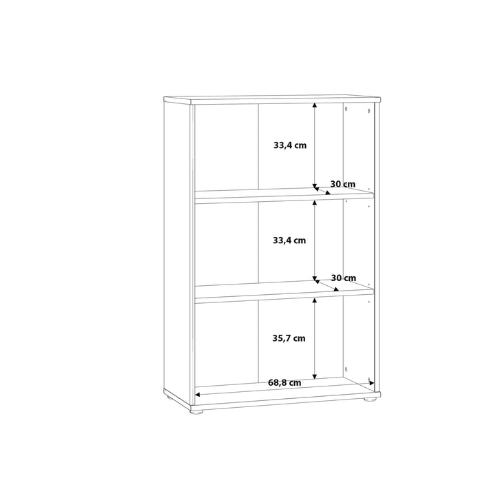 Essential Tall Wide 2 Shelf Bookcase in Vintage Oak - TidySpaces