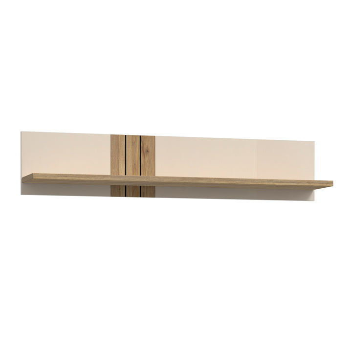 Grafton Wall Shelf In Cream and Oak - TidySpaces