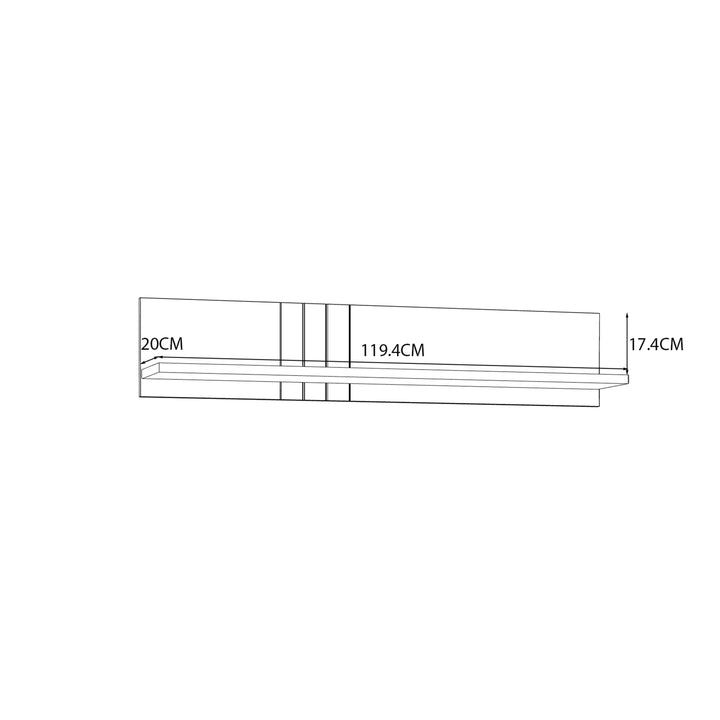 Grafton Wall Shelf In Cream and Oak - TidySpaces