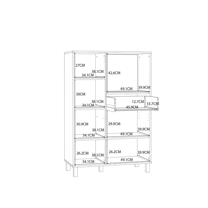 Grafton 3 Door 1 Drawer Cabinet In Cream and Oak - TidySpaces