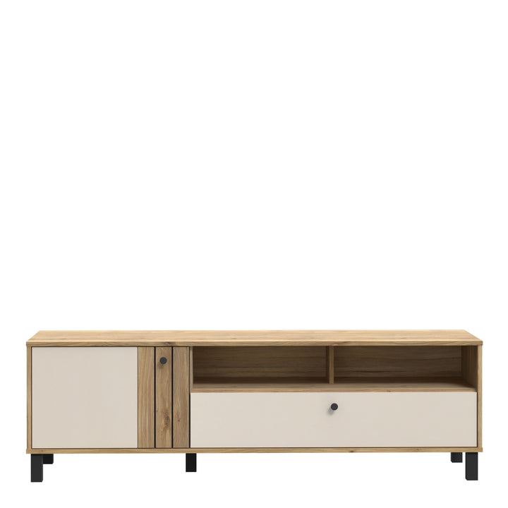 Grafton TV Unit in Cream and Oak - TidySpaces