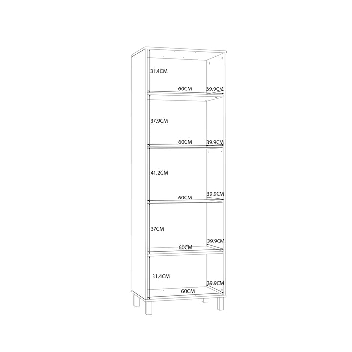 Grafton Glass Door Display Cabinet in Cream and Oak - TidySpaces