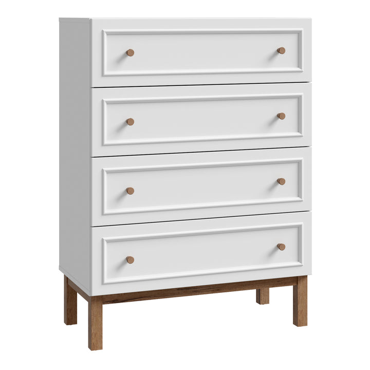 Wensley 4 Drawer Chest in Light Grey and Oak - TidySpaces