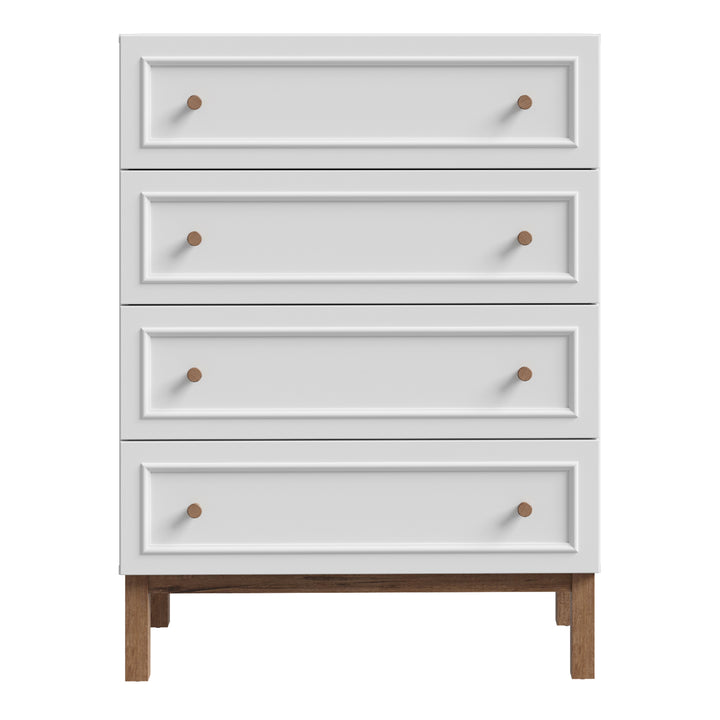 Wensley 4 Drawer Chest in Light Grey and Oak - TidySpaces