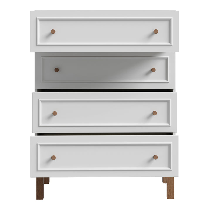 Wensley 4 Drawer Chest in Light Grey and Oak - TidySpaces