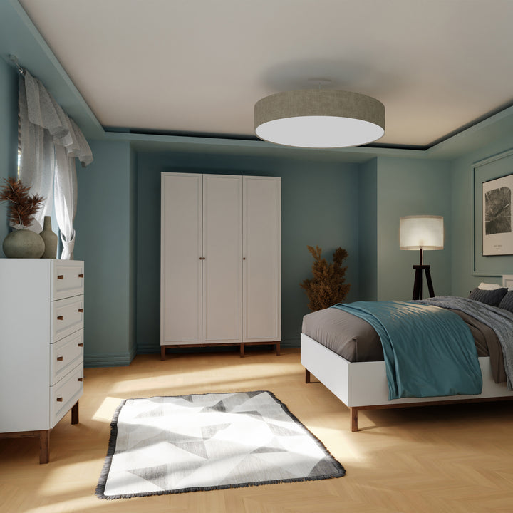 Wensley 4 Drawer Chest in Light Grey and Oak - TidySpaces