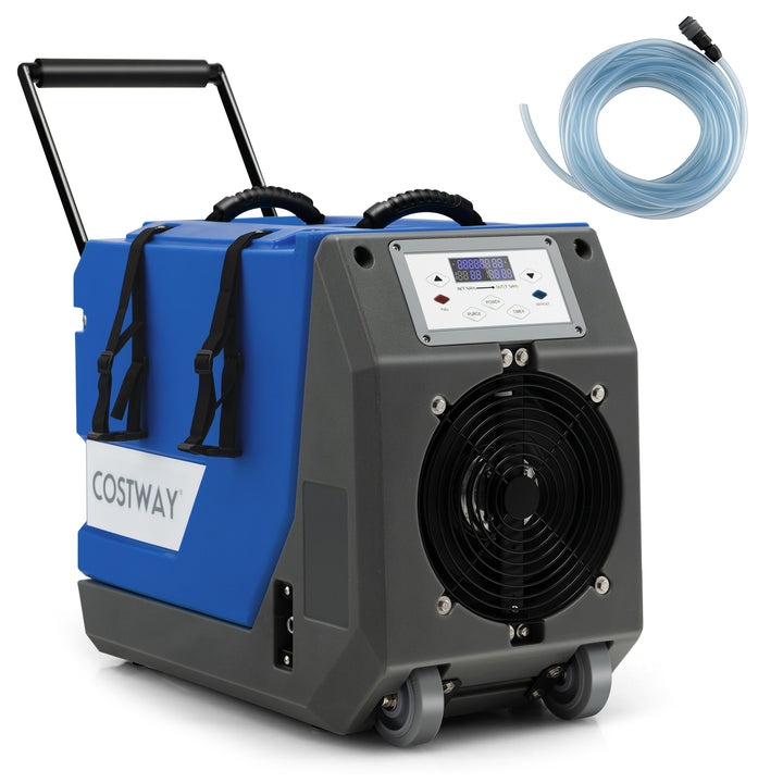 85L/Day Commercial Dehumidifier with Pump and 24H Timer-Blue - TidySpaces