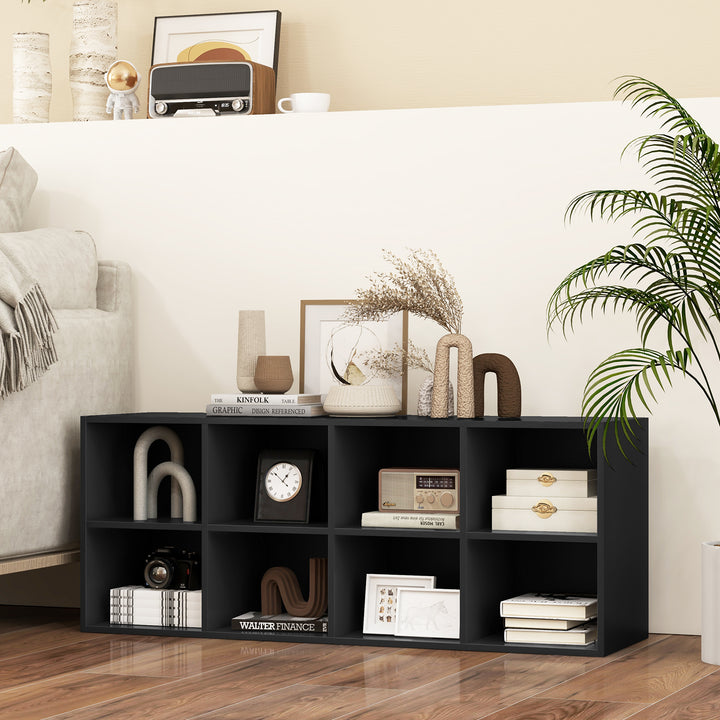 8 Grid Shoe Bench 2 in 1 Shoe Organizer with 8 Storage Cubbies - TidySpaces