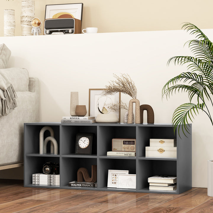 8 Grid Shoe Bench 2 in 1 Shoe Organizer with 8 Storage Cubbies - TidySpaces