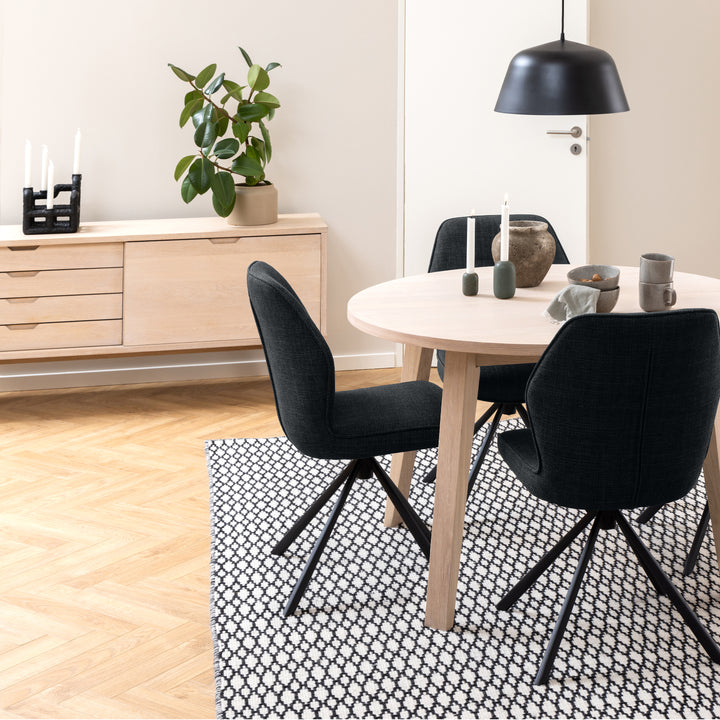 A-Line Sideboard with 4 Drawers and Sliding Door in White Oak - TidySpaces