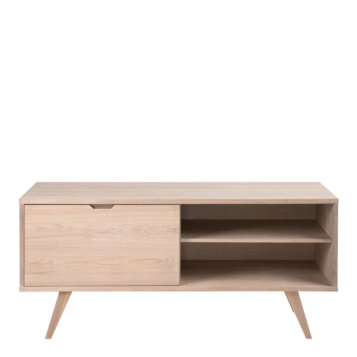 A-Line Sideboard with 4 Drawers and Sliding Door in White Oak - TidySpaces