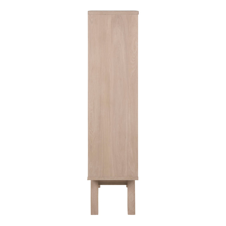 A-Line Display Cabinet with 2 Drawers and 2 Shelves in White Oak - TidySpaces