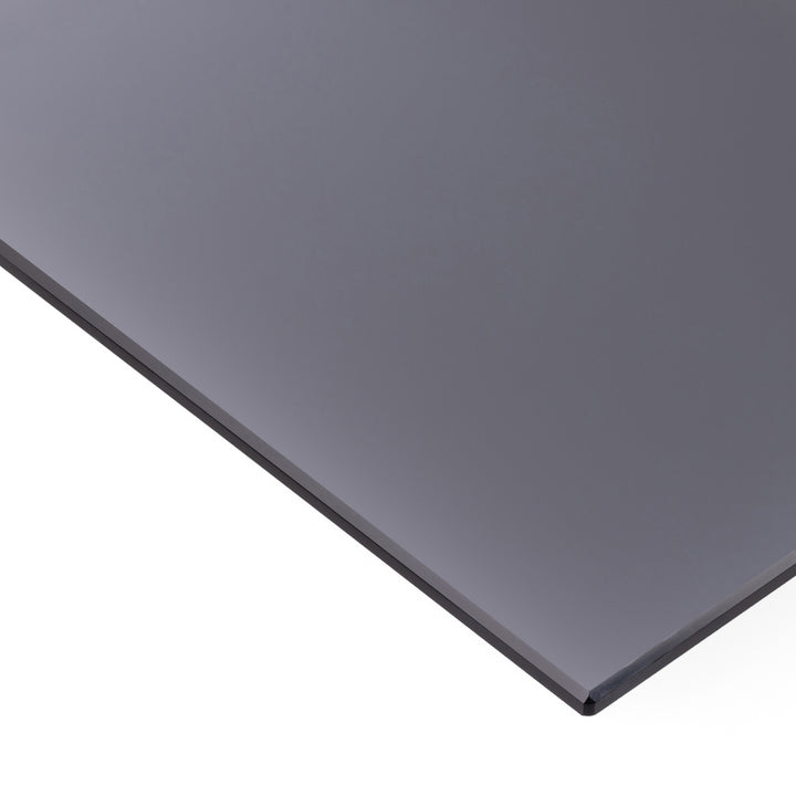 Tipton Round Coffee Table in Black with Smoked Glass Top 75cm - TidySpaces