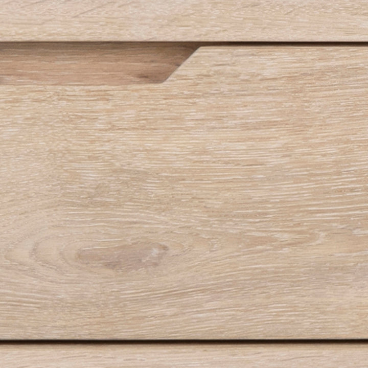 A-Line TV Unit with 2 Drawers in White Oak - TidySpaces