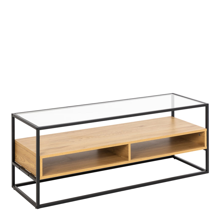 Randolf TV Unitin Black and Oak - TidySpaces