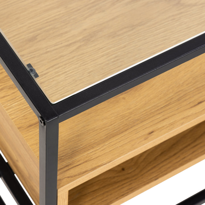 Randolf TV Unitin Black and Oak - TidySpaces