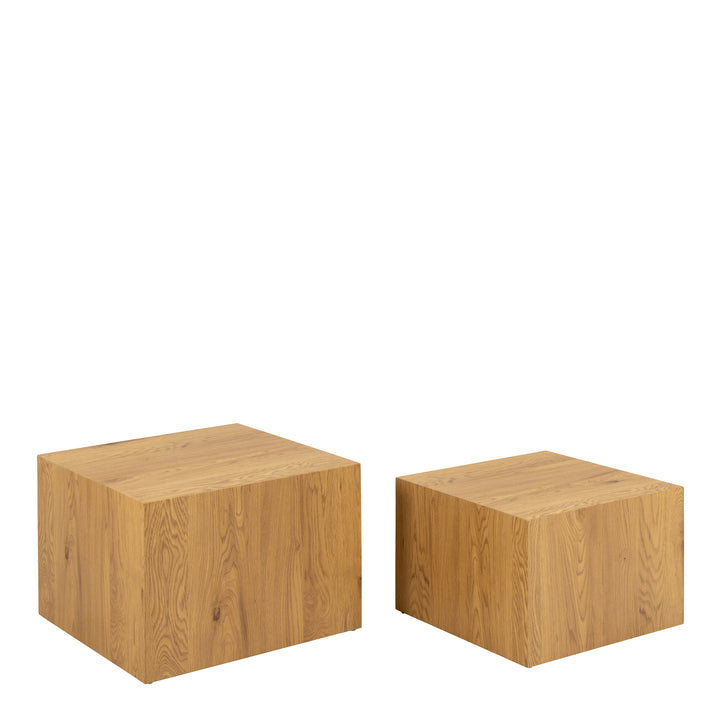 Dice Coffee Table Set on Oak - TidySpaces