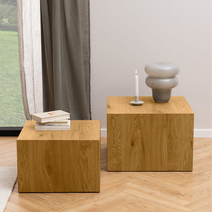 Dice Coffee Table Set on Oak - TidySpaces