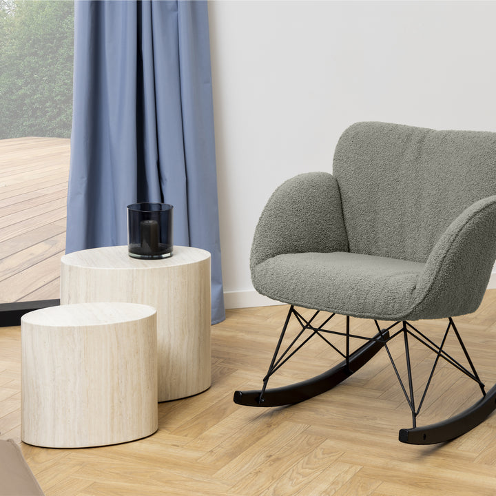 Mice Oval Coffee Table Set in Light Oak - TidySpaces