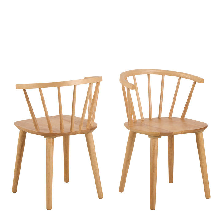 Ida Dining Chair in Oak Set of 2 - TidySpaces