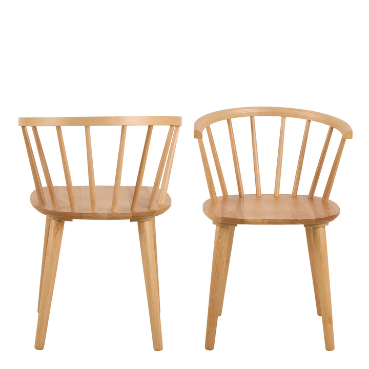 Ida Dining Chair in Oak Set of 2 - TidySpaces