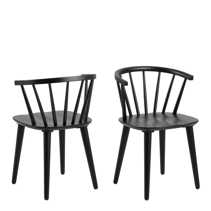 Ida Dining Chair in Black Set of 2 - TidySpaces
