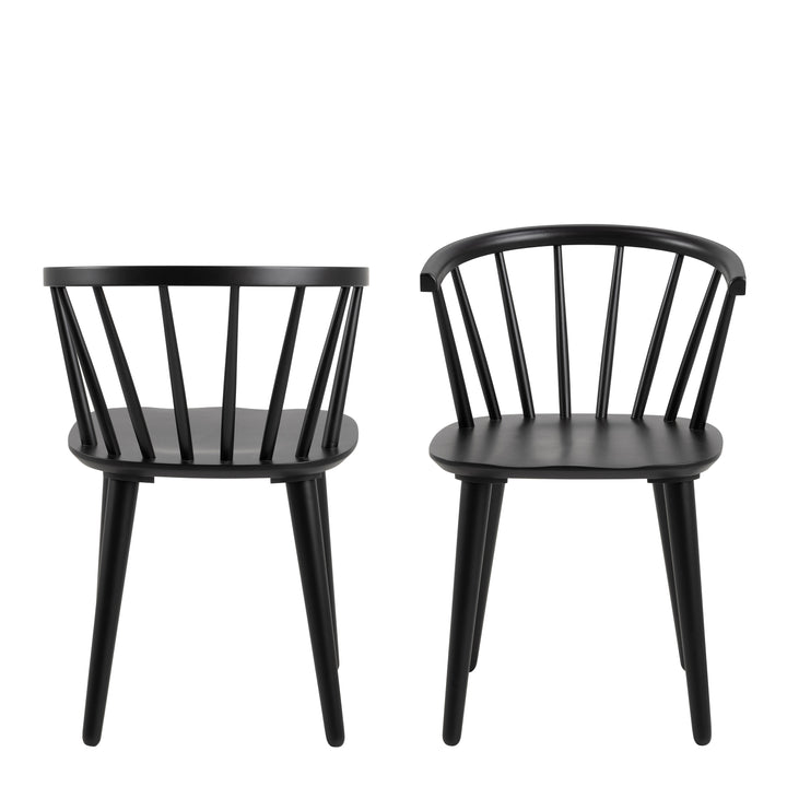 Ida Dining Chair in Black Set of 2 - TidySpaces