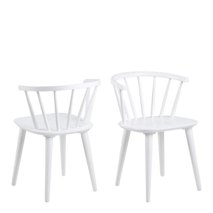 Ida Dining Chair in White Set of 2 - TidySpaces