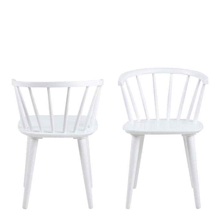 Ida Dining Chair in White Set of 2 - TidySpaces